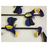 (3) Quik Grip Clamps & (2) woodworking Clamps