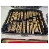 Assorted Drill Accessories and a Complete Set of Starrett Drive Pin Punches