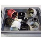 Assorted Drill Accessories and a Complete Set of Starrett Drive Pin Punches