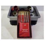 Assorted Drill Accessories and a Complete Set of Starrett Drive Pin Punches