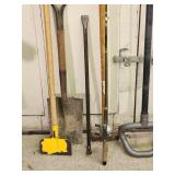 Assorted Yard Tools and Fishing Poles