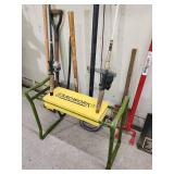 Assorted Yard Tools and Fishing Poles