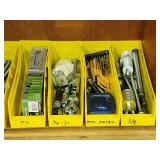 Wooden Shelving with Organizers and Contents