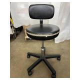 Midmark Ritter 273-001-232 Adjustable Height Backrest Pneumatic Physician Stool - In Great Condition - Minor Dents From Stacking Stools - These will come out as it rests!