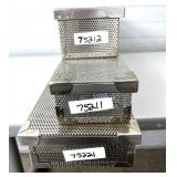 $$$ Lot Of 3 Phelan Sterilization Basket Perforated Trays For Autoclaves & Ultrasonic Cleaners Plus More! Great Condition!