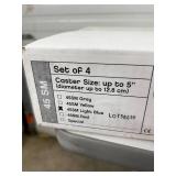 NEW Innovative Research Labs CASTrGARD 45SM 4-Pack Wheel Guards - Light Blue – Prevents Floor Damage & Fits Most Medical Casters