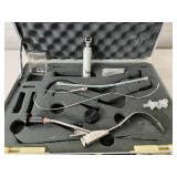 Circon ACMI LAR-A Adult Bullard Laryngoscope Kit – Fiber Optic Illumination & Rigid Curved Blade Design – Great Condition!