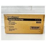 1 Case (500 bags) NEW MediChoice RSP4003 12" x 15" x 4" Respiratory Set Up Bags with Drawstring - Clear
