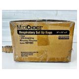 1 Case (500 bags) NEW MediChoice RSP4003 12" x 15" x 4" Respiratory Set Up Bags with Drawstring - Clear