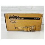 1 Case (500 bags) NEW MediChoice RSP4003 12" x 15" x 4" Respiratory Set Up Bags with Drawstring - Clear