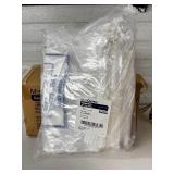 1 Case (500 bags) NEW MediChoice RSP4003 12" x 15" x 4" Respiratory Set Up Bags with Drawstring - Clear