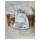 1 Case (500 bags) NEW MediChoice RSP4003 12" x 15" x 4" Respiratory Set Up Bags with Drawstring - Clear