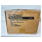 1 Case (100 each) NEW MediChoice REB2016 6" x 5 yd. Non-Sterile Standard Knit Dual Self-Closure Elastic Bandages