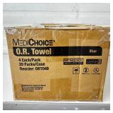 1 Case (100 Count) NEW MediChoice ORT04B Single-Use Sterile O.R. Towels - Blue