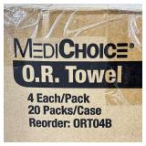 1 Case (100 Count) NEW MediChoice ORT04B Single-Use Sterile O.R. Towels - Blue