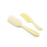 1 Case (144 each) NEW MediChoice BACBRUSH Latex-Free Baby Comb & Brush Set - Yellow - Individually packaged in bag