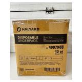 1 Case (40 each) NEW Halyard 49979 30" x 36" Disposable Underpads - Blue - Maximum repositioning 375 lbs.