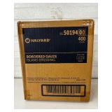 1 Case (400 each) NEW Halyard 50194 2" x 2" Island Dressing Bordered Gauze