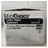 1 Case (2000 per case) NEW MediChoice WOD1004 6" General Purpose Sterile Cotton-Tipped Applicators Wood Shaft - I love these!! So many uses!!