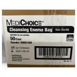 1 Case (50 each) NEW MediChoice ENBG1500 Non-Sterile Latex-Free Cleansing Enema Bag. Expires 2027!