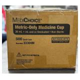 1 Case (5000 cups) NEW MediChoice 33304M 30mL mL and cc Graduated Non-Sterile Metric-Only Medicine Cup
