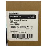 1 Case (432 each) NEW MediChoice ABD1001 5" x 9" Sterile Abdominal Pad