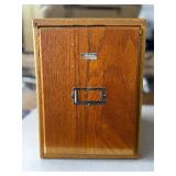 Vintage Eberbach Oak Wood Microscope Slide Cabinet – Holds Many Slides for Safe Storage, Individual Compartments – Great Condition!