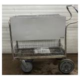 Charnstrom Rolling Mailroom Delivery Mail Cart  – Sturdy Steel Frame, Multi-Purpose Storage – Great Condition!
