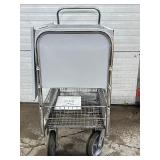 Charnstrom Rolling Mailroom Delivery Mail Cart  – Sturdy Steel Frame, Multi-Purpose Storage – Great Condition!