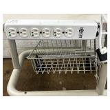 3-Tier Mobile Rolling Endoscopy Cart with Power Strip and Wire Basket – Ease of Mobility, Good Amount of Shelving for Items and Utilities – Great Condition!