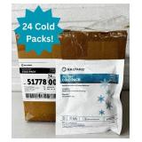 1 Case (24 each) NEW Halyard 51778 6" x 6.5" Flocked Instant Cold Pack - Size Medium
