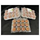 Assortment of Chocolate Mini Cupcakes with Rainbow Sprinkles