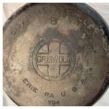 Cast Iron Skillets including Griswold 8 and Sauce Pan