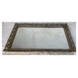 Vintage Gold Vanity Mirror with 11 Vintage Perfume Bottles