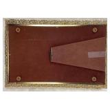 Vintage Gold Mirror with Glass Bottle Collection