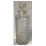 Vintage Gold Mirror with Glass Bottle Collection