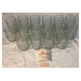 Princess House Fantasia Glass Mug - Embossed Poinsettia Floral Pattern