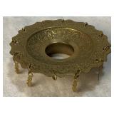 Vintage Engraved Brass Inlay Painted Hookah Pipe Set with Case