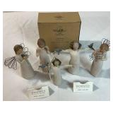 Willow Tree Angels -"Just for You", Loving Angel, Truly Golden Angel, Happiness Angel and Happiness Ornament