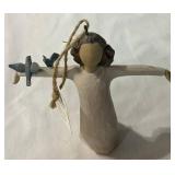 Willow Tree Angels -"Just for You", Loving Angel, Truly Golden Angel, Happiness Angel and Happiness Ornament