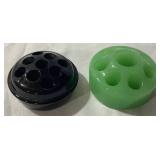 Vintage Glass and Cast Iron Flower Frogs