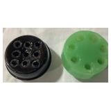 Vintage Glass and Cast Iron Flower Frogs