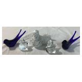 Vintage Glass Bird Collection - 5 Pieces