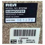 Toshiba SD-V290 DVD-VCR Combo (missing Remote) AV Cables with Manual plus RCA RT2760 5.1 Channel Home Theater System 720W (missing Speakers) with 4 ohm Subwoofer