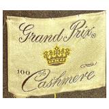 Vintage Grand Prix 100% Cashmere Coat with Fur(?) Collar