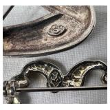 Vintage Collection of Pins and Brooches with Jewelry Box