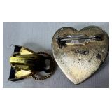 Vintage Collection of Pins and Brooches with Jewelry Box