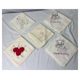 Vintage Embroidered Linen Bundle #2 - Assorted Colors