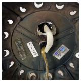 Vintage Pair of "Gone With the Wind" Style Pink & White Floral 3 Way Hurricane Lamps