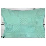 Handcrafted Mint Knit Multi Stitch 48" x 62" Throw